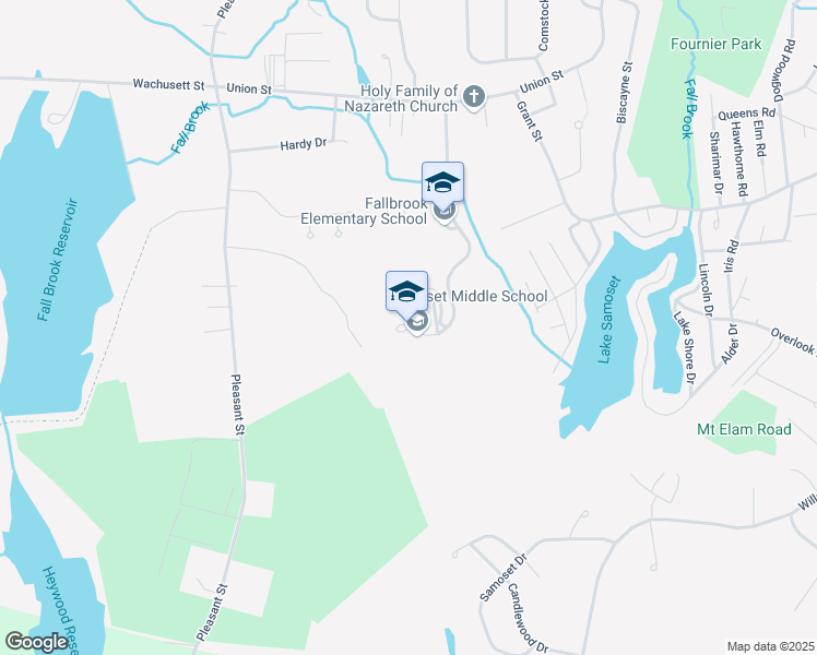 map of restaurants, bars, coffee shops, grocery stores, and more near 100 Decicco Drive in Leominster