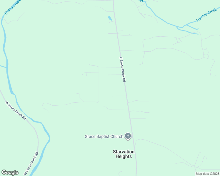 map of restaurants, bars, coffee shops, grocery stores, and more near 4611 East Evans Creek Road in Rogue River