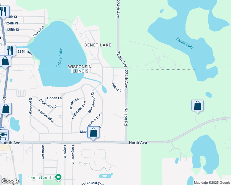 map of restaurants, bars, coffee shops, grocery stores, and more near 354 Abbey Lane in Antioch