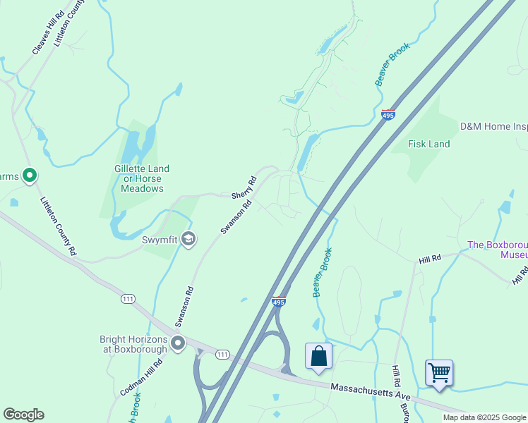 map of restaurants, bars, coffee shops, grocery stores, and more near in Boxborough