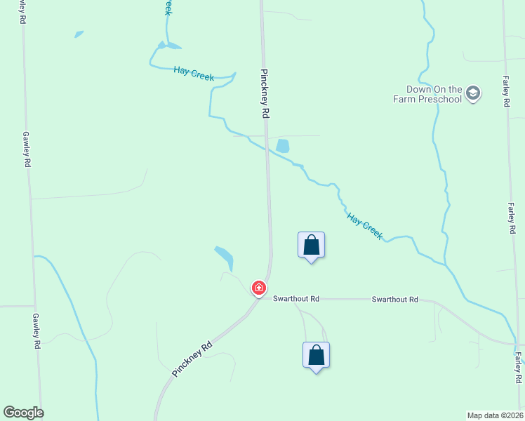 map of restaurants, bars, coffee shops, grocery stores, and more near 7038-7488 Pinckney Road in Pinckney