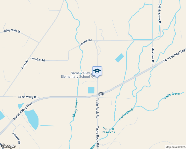 map of restaurants, bars, coffee shops, grocery stores, and more near 14235 Table Rock Road in Central Point