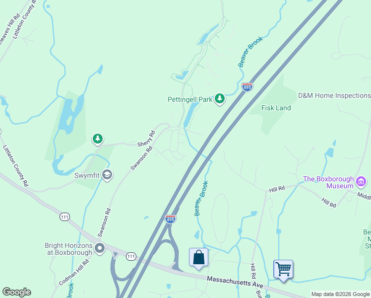 map of restaurants, bars, coffee shops, grocery stores, and more near 69 Spencer Road in Boxborough