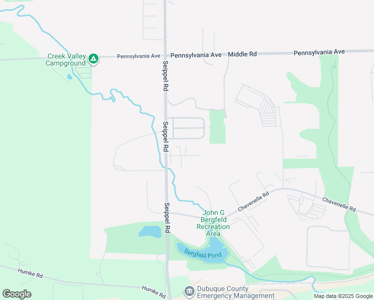 map of restaurants, bars, coffee shops, grocery stores, and more near 7920 Commerce Park in Dubuque