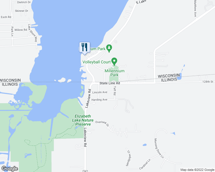 map of restaurants, bars, coffee shops, grocery stores, and more near 3615 State Line Road in Richmond