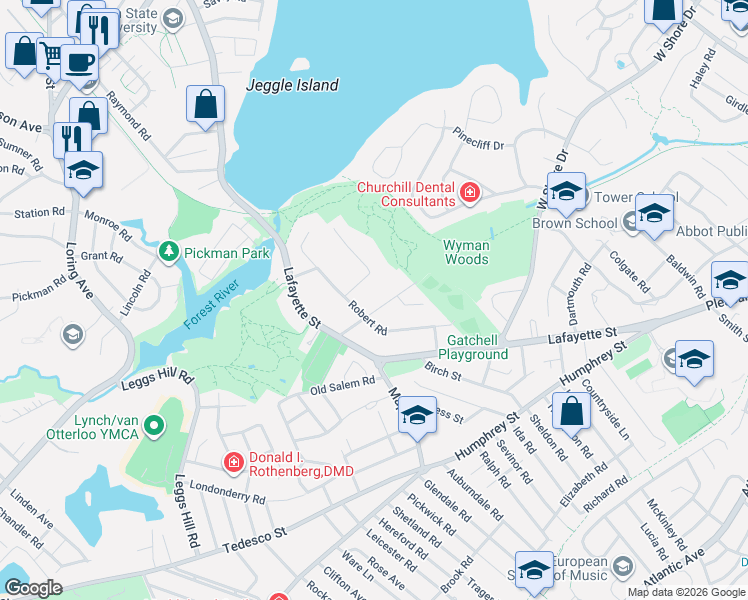 map of restaurants, bars, coffee shops, grocery stores, and more near 7 Arthur Avenue in Marblehead