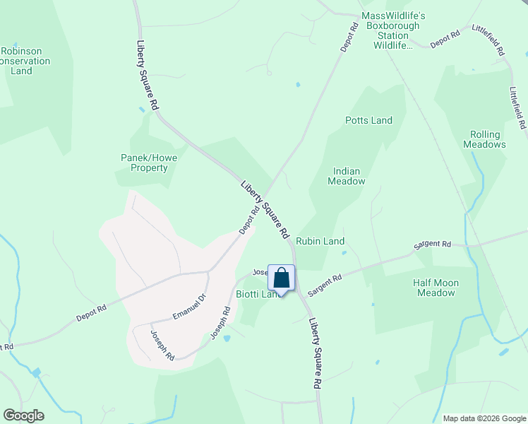 map of restaurants, bars, coffee shops, grocery stores, and more near 606 Liberty Square Road in Boxborough