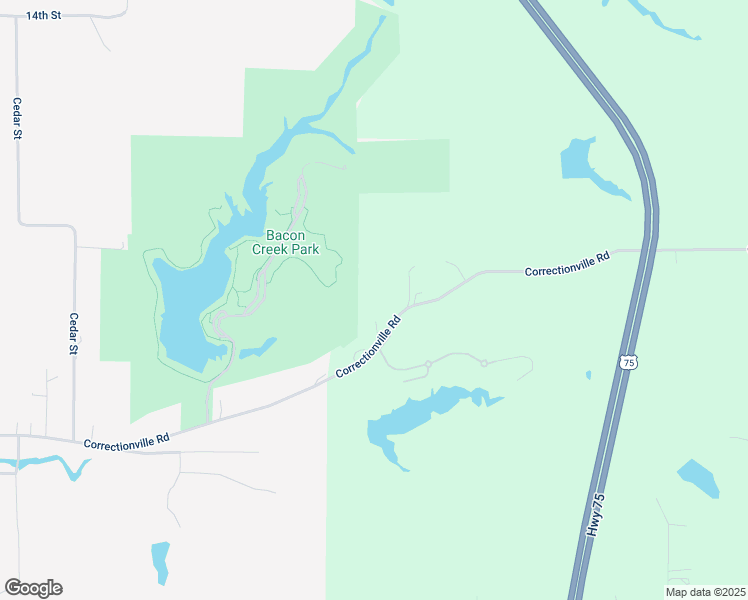 map of restaurants, bars, coffee shops, grocery stores, and more near 5805 County Highway D18 in Sioux City