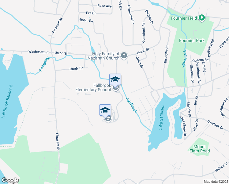 map of restaurants, bars, coffee shops, grocery stores, and more near 25 Decicco Drive in Leominster
