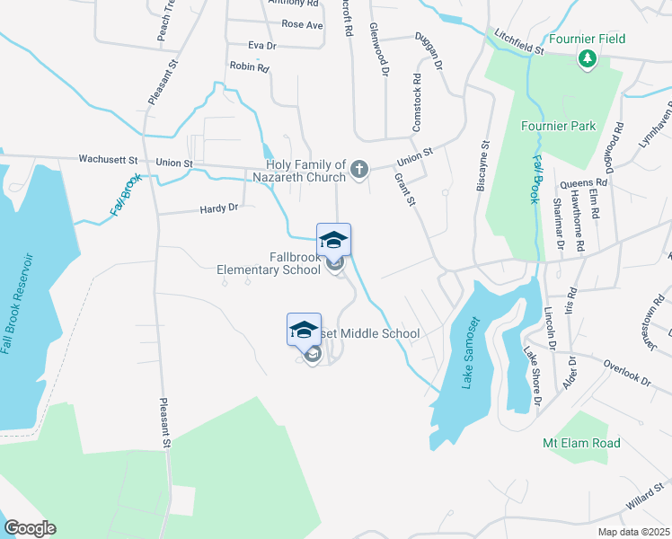 map of restaurants, bars, coffee shops, grocery stores, and more near 25 Decicco Drive in Leominster