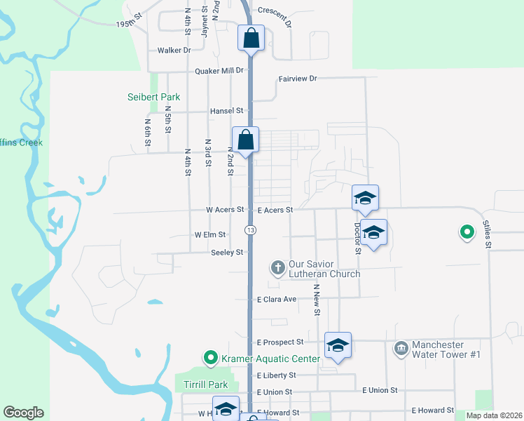 map of restaurants, bars, coffee shops, grocery stores, and more near 1125 North Franklin Street in Manchester