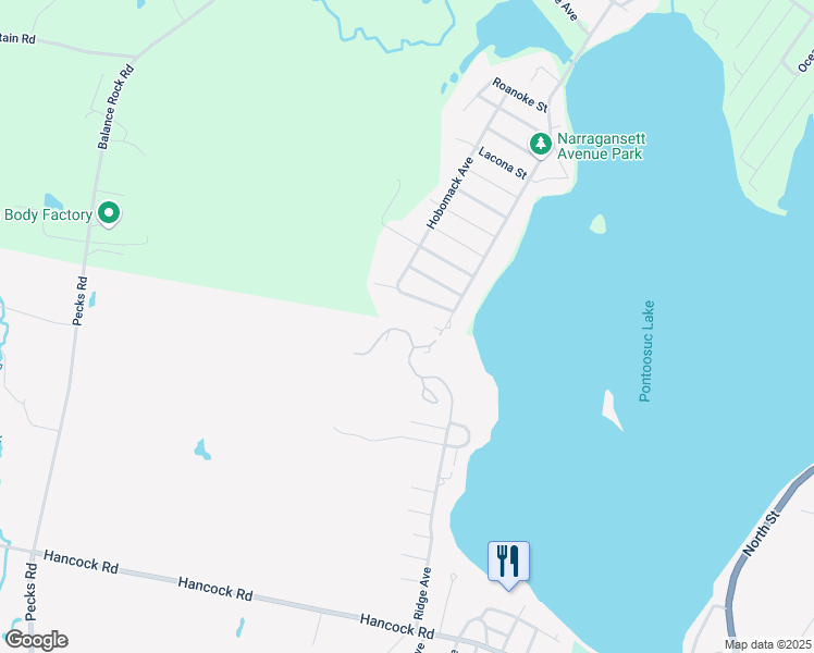 map of restaurants, bars, coffee shops, grocery stores, and more near 1-99 Oldfield Drive in Pittsfield