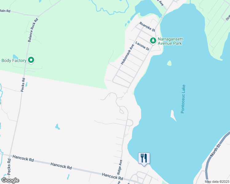map of restaurants, bars, coffee shops, grocery stores, and more near 1-99 Oldfield Drive in Pittsfield