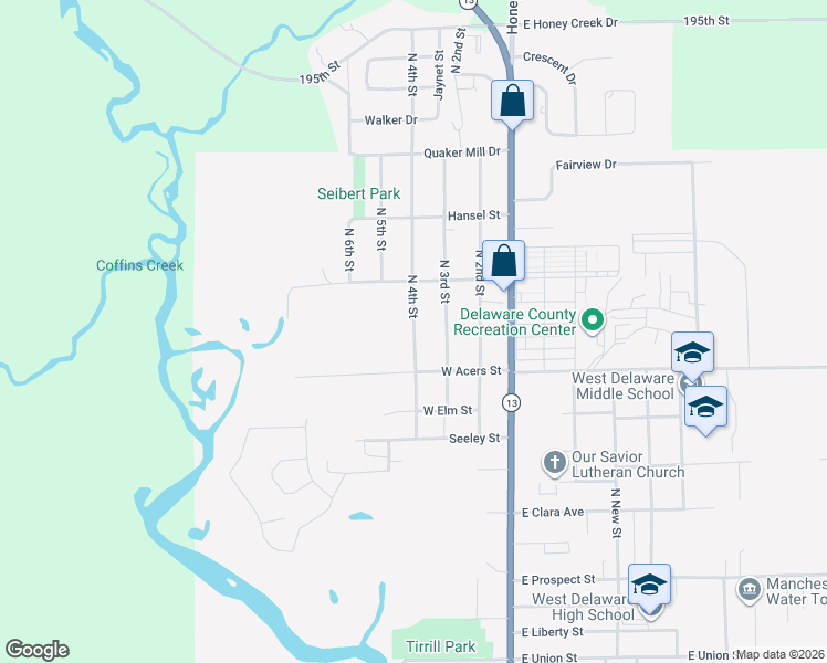 map of restaurants, bars, coffee shops, grocery stores, and more near 1144 North 4th Street in Manchester