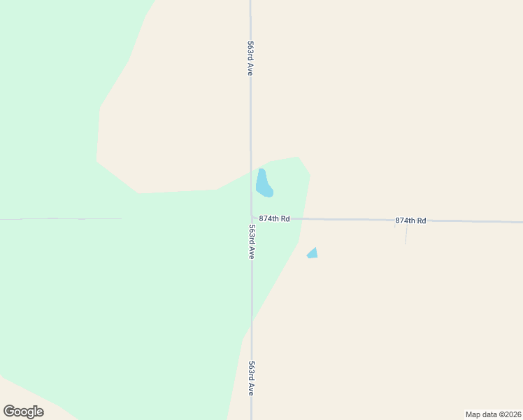 map of restaurants, bars, coffee shops, grocery stores, and more near 56305 874th Road in Coleridge