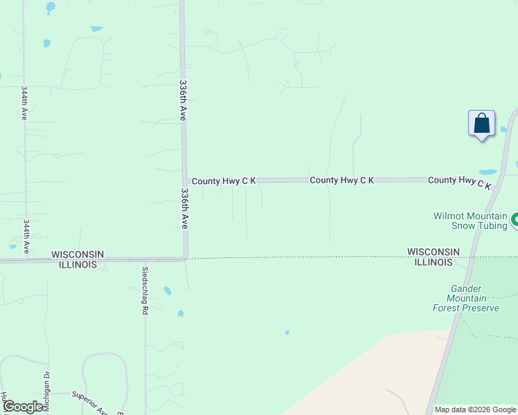 map of restaurants, bars, coffee shops, grocery stores, and more near 33209 County Highway C K in Twin Lakes