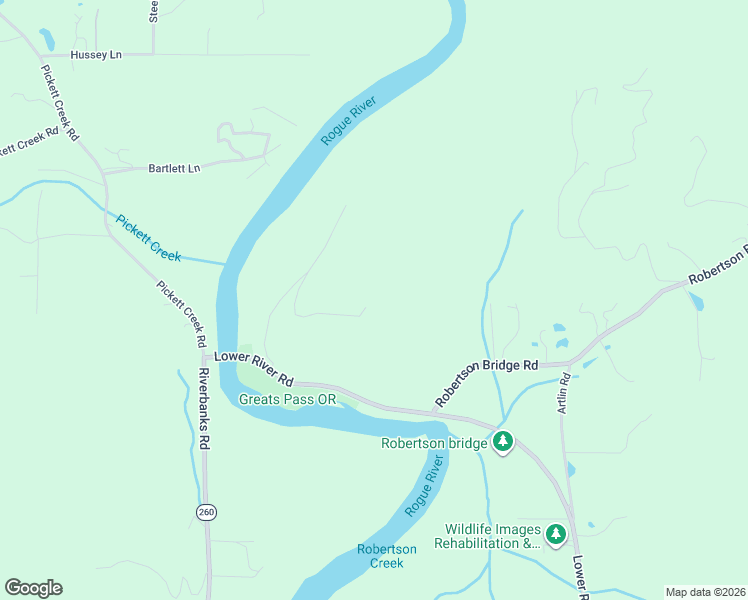 map of restaurants, bars, coffee shops, grocery stores, and more near 123 Rogue Riffle Drive in Grants Pass