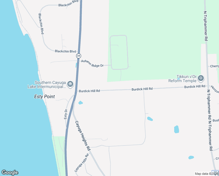 map of restaurants, bars, coffee shops, grocery stores, and more near 148-298 Burdick Hill Rd in Ithaca