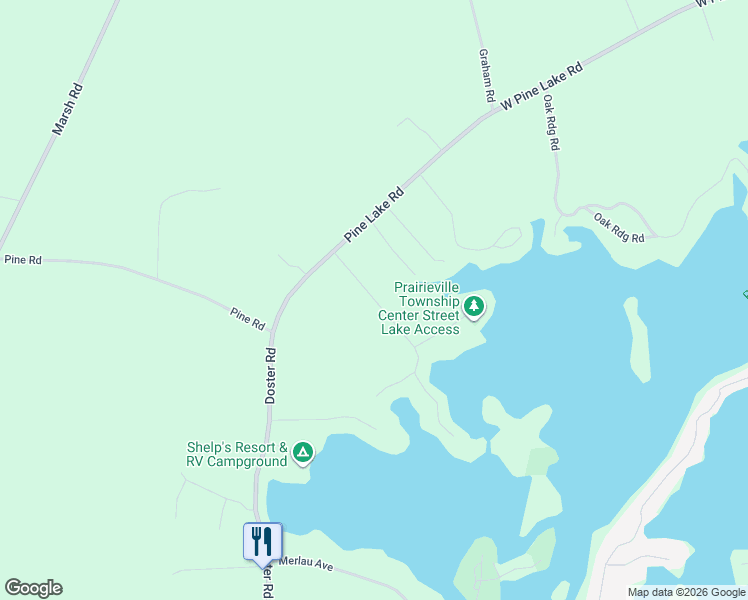 map of restaurants, bars, coffee shops, grocery stores, and more near 10655 Boniface Point Drive in Plainwell