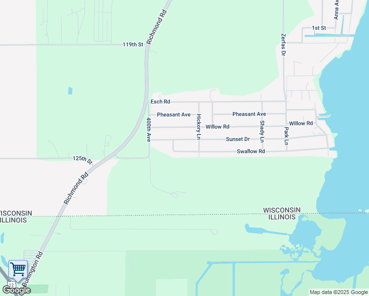 map of restaurants, bars, coffee shops, grocery stores, and more near 1911 Sunset Drive in Twin Lakes