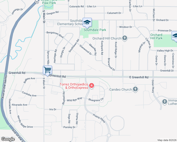 map of restaurants, bars, coffee shops, grocery stores, and more near 881 Maucker Road in Cedar Falls