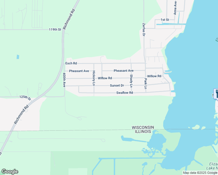 map of restaurants, bars, coffee shops, grocery stores, and more near 1853 Sunset Drive in Twin Lakes