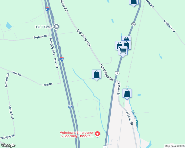 map of restaurants, bars, coffee shops, grocery stores, and more near 20 Plain Road in Deerfield