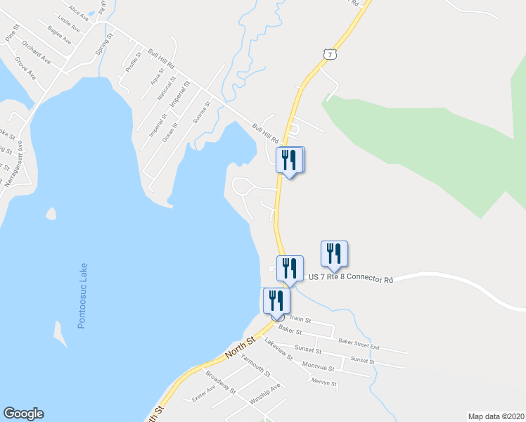 map of restaurants, bars, coffee shops, grocery stores, and more near 580 South Main Street in Lanesborough