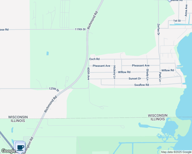 map of restaurants, bars, coffee shops, grocery stores, and more near 1931 Sunset Drive in Twin Lakes