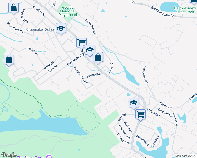 map of restaurants, bars, coffee shops, grocery stores, and more near 4 Meghans Way in Lynn