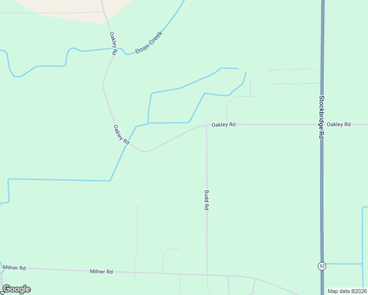 map of restaurants, bars, coffee shops, grocery stores, and more near 2980 Budd Road in Stockbridge