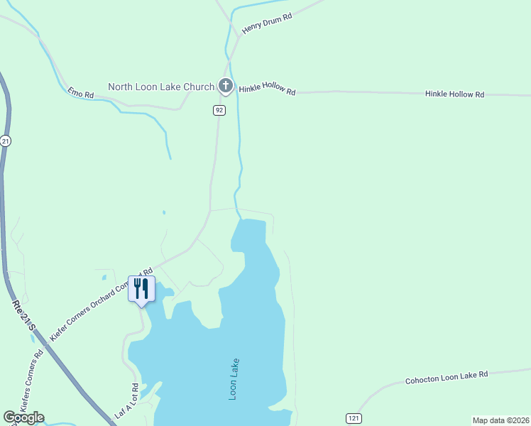 map of restaurants, bars, coffee shops, grocery stores, and more near 1-73 Antlers Inn Rd in Wayland