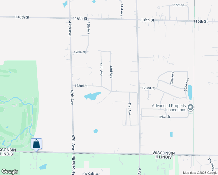 map of restaurants, bars, coffee shops, grocery stores, and more near 12155 44th Avenue in Pleasant Prairie