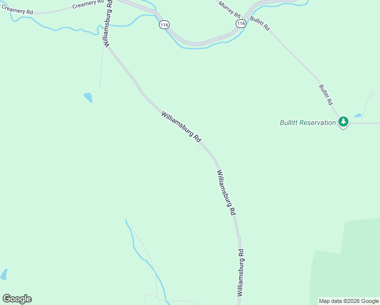 map of restaurants, bars, coffee shops, grocery stores, and more near 452 Williamsburg Road in Ashfield
