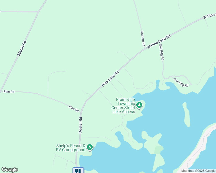 map of restaurants, bars, coffee shops, grocery stores, and more near 12775 Pine Lake Road in Plainwell