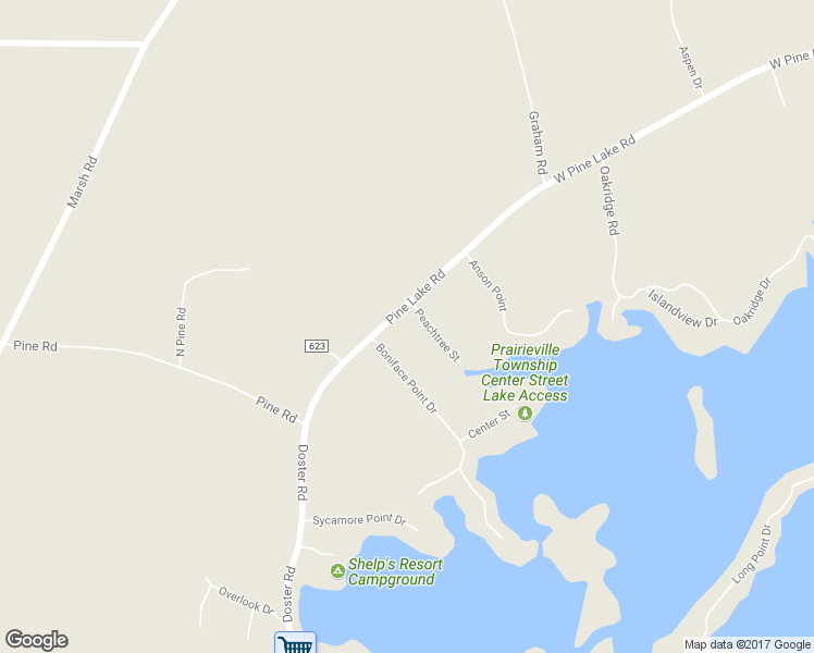 map of restaurants, bars, coffee shops, grocery stores, and more near 12775 Pine Lake Road in Plainwell