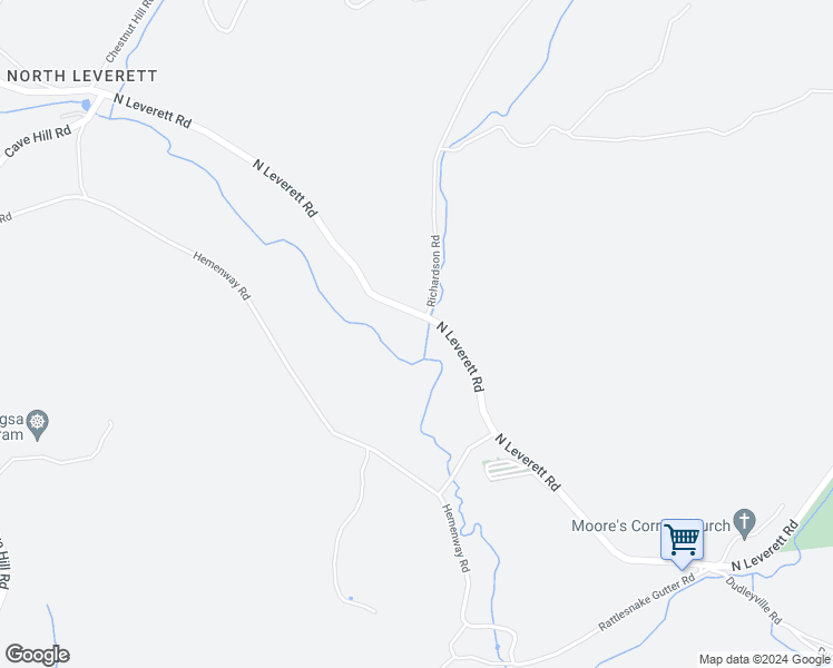 map of restaurants, bars, coffee shops, grocery stores, and more near 153 North Leverett Road in Leverett