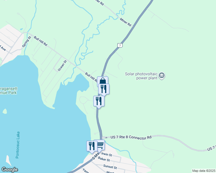 map of restaurants, bars, coffee shops, grocery stores, and more near 489 South Main Street in Lanesborough