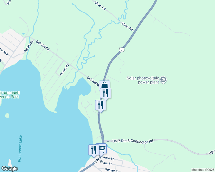 map of restaurants, bars, coffee shops, grocery stores, and more near 489 South Main Street in Lanesborough