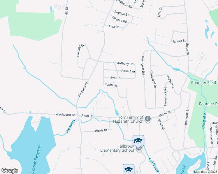 map of restaurants, bars, coffee shops, grocery stores, and more near 9 Robin Road in Leominster