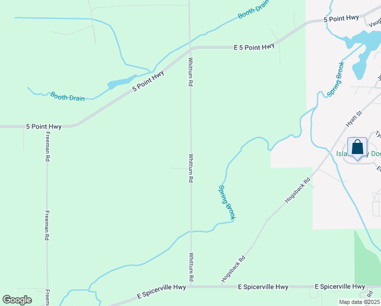 map of restaurants, bars, coffee shops, grocery stores, and more near 4446 Whittum Road in Eaton Rapids