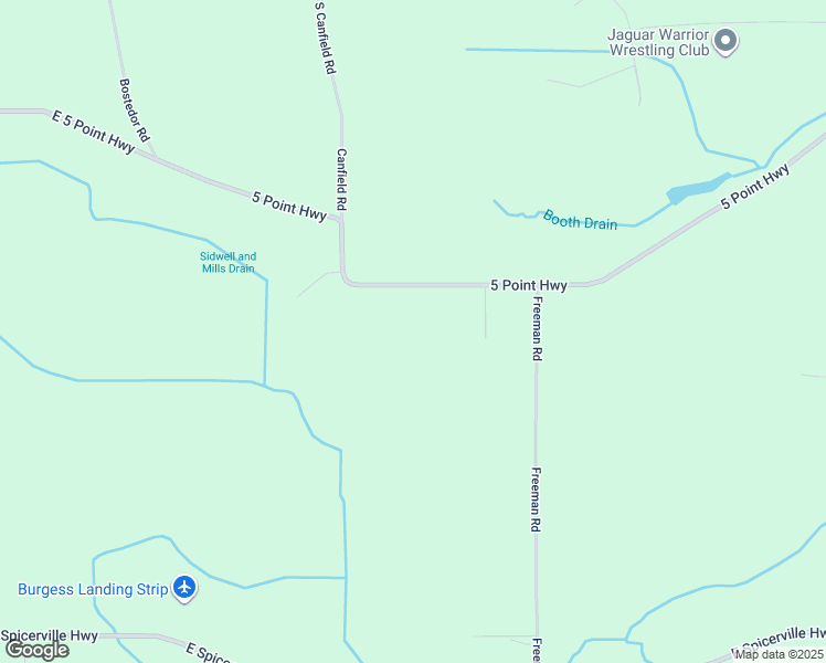 map of restaurants, bars, coffee shops, grocery stores, and more near 7242 5 Point Highway in Eaton Rapids
