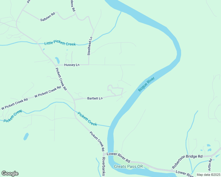 map of restaurants, bars, coffee shops, grocery stores, and more near 478 Bartlett Lane in Grants Pass