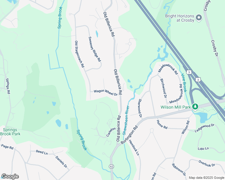 map of restaurants, bars, coffee shops, grocery stores, and more near 170 Old Billerica Road in Bedford