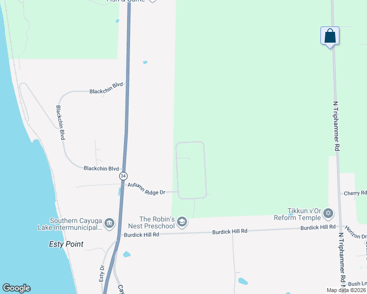 map of restaurants, bars, coffee shops, grocery stores, and more near 27-57 Autumn Ridge Cir in Ithaca