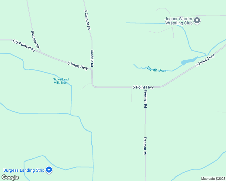map of restaurants, bars, coffee shops, grocery stores, and more near 7242 5 Point Highway in Eaton Rapids