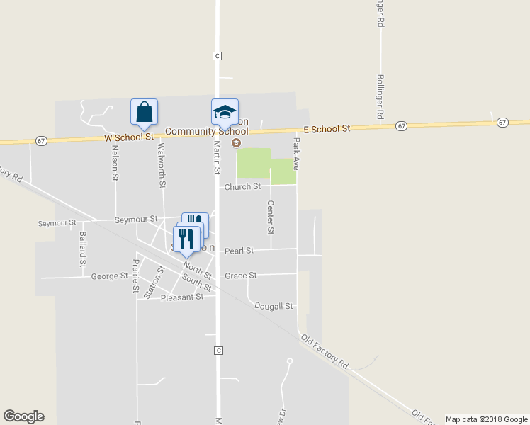 map of restaurants, bars, coffee shops, grocery stores, and more near 229 Center Street in Sharon