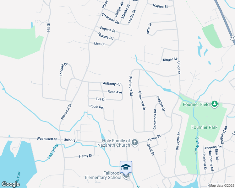 map of restaurants, bars, coffee shops, grocery stores, and more near 71 Rose Avenue in Leominster