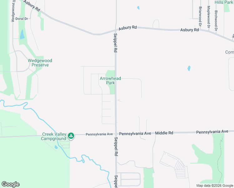 map of restaurants, bars, coffee shops, grocery stores, and more near 6300 Pawnee Lane in Asbury