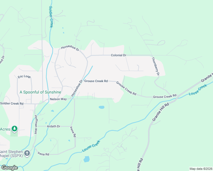 map of restaurants, bars, coffee shops, grocery stores, and more near 307 Grouse Creek Road in Grants Pass